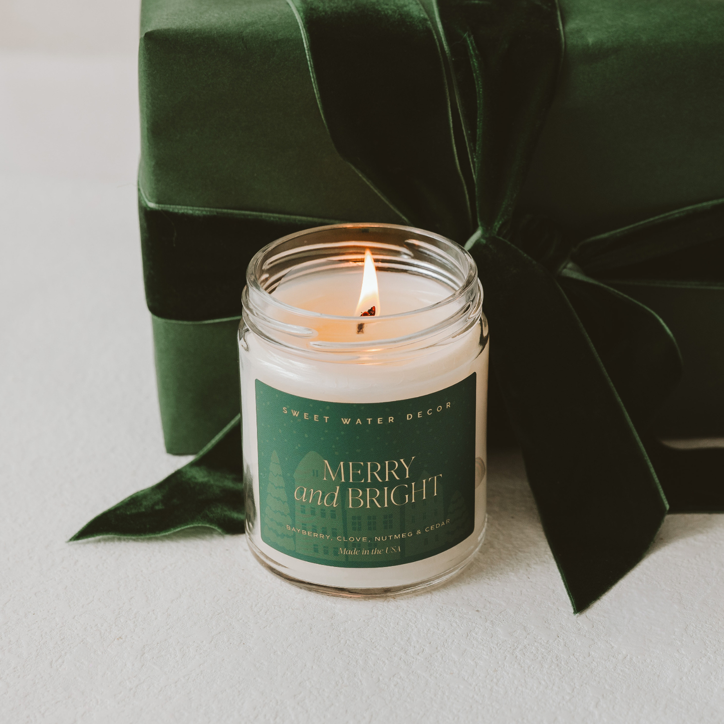 Merry and Bright 9 oz Soy Candle - Christmas Decor