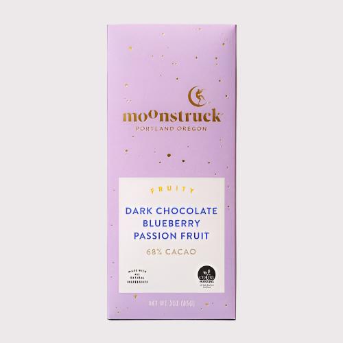 Fruity  
Dark Chocolate Blueberry Passion Fruit Bar - Boxed Bliss Creations