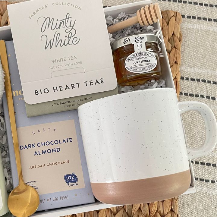 Minty White Tea Care Package | Relaxing Gift Box For Friend