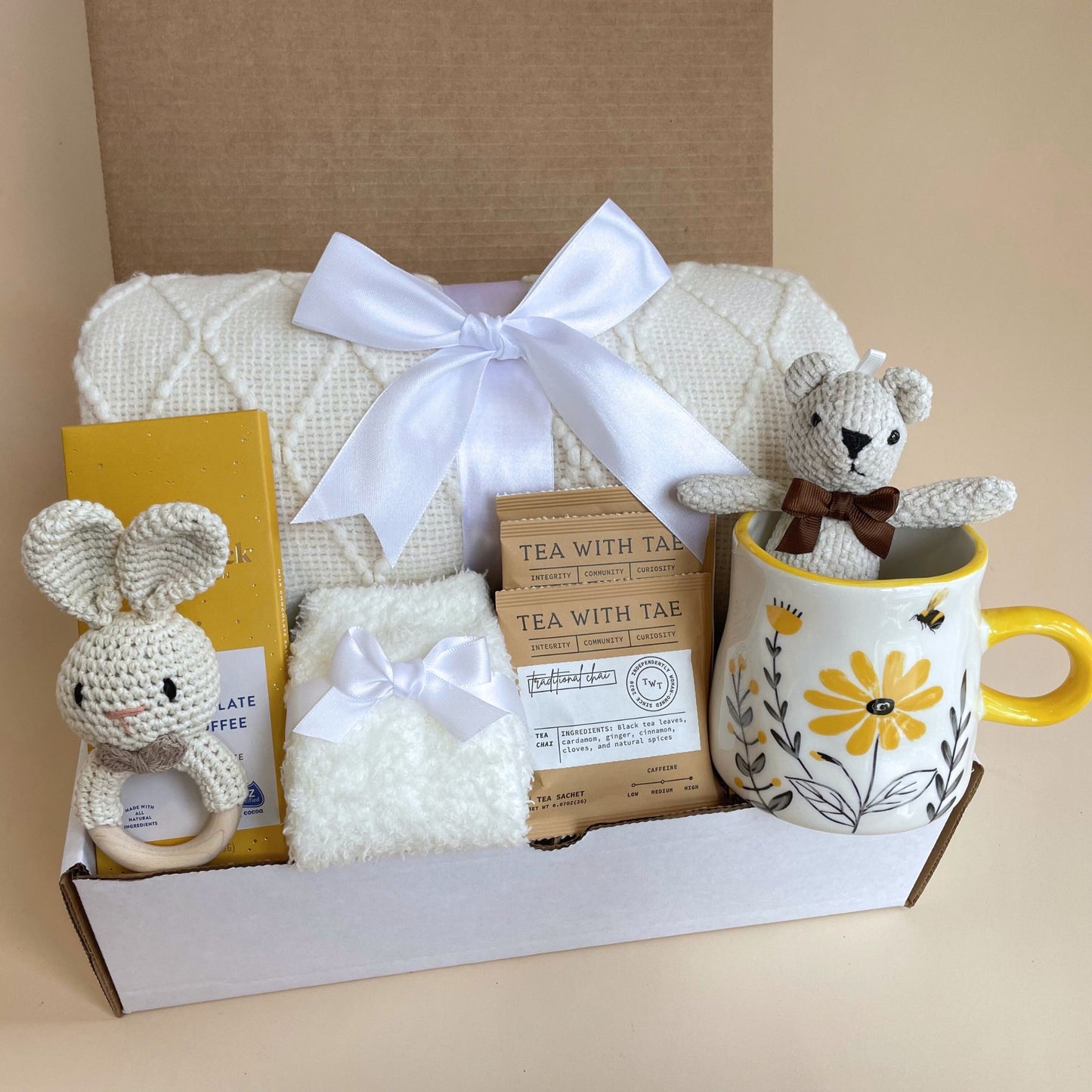 New Mom and Baby Honey Bee Gift Set