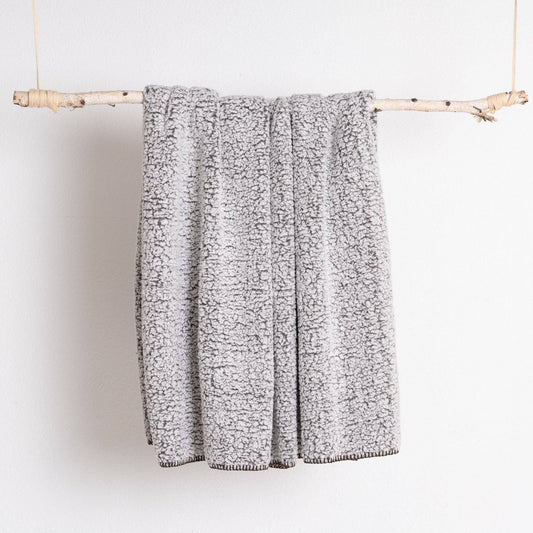 Heathered Cozy Sherpa Throw 50in x 60in