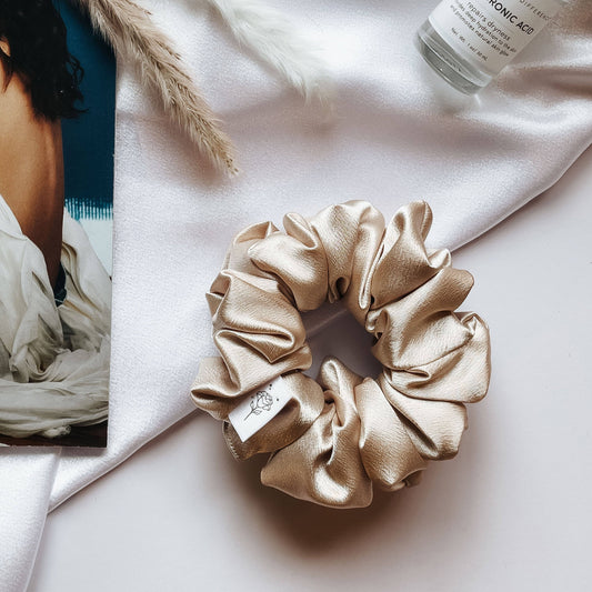 Nude Satin Scrunchie - Boxed Bliss Creations