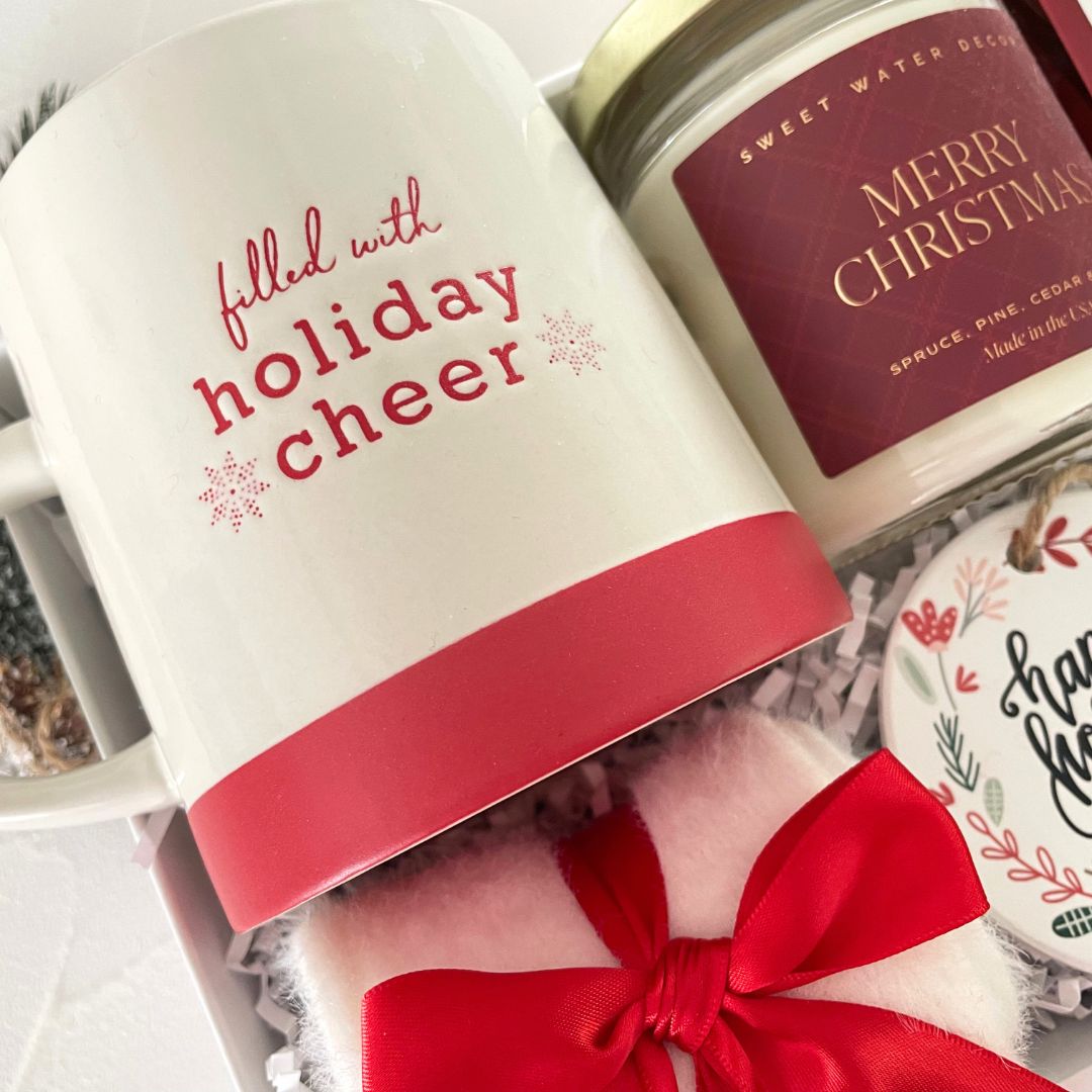 holiday cheer christmas mug gift set