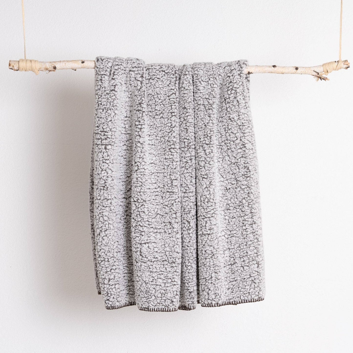 Heathered Cozy Sherpa Throw 50in x 60in - Boxed Bliss Creations